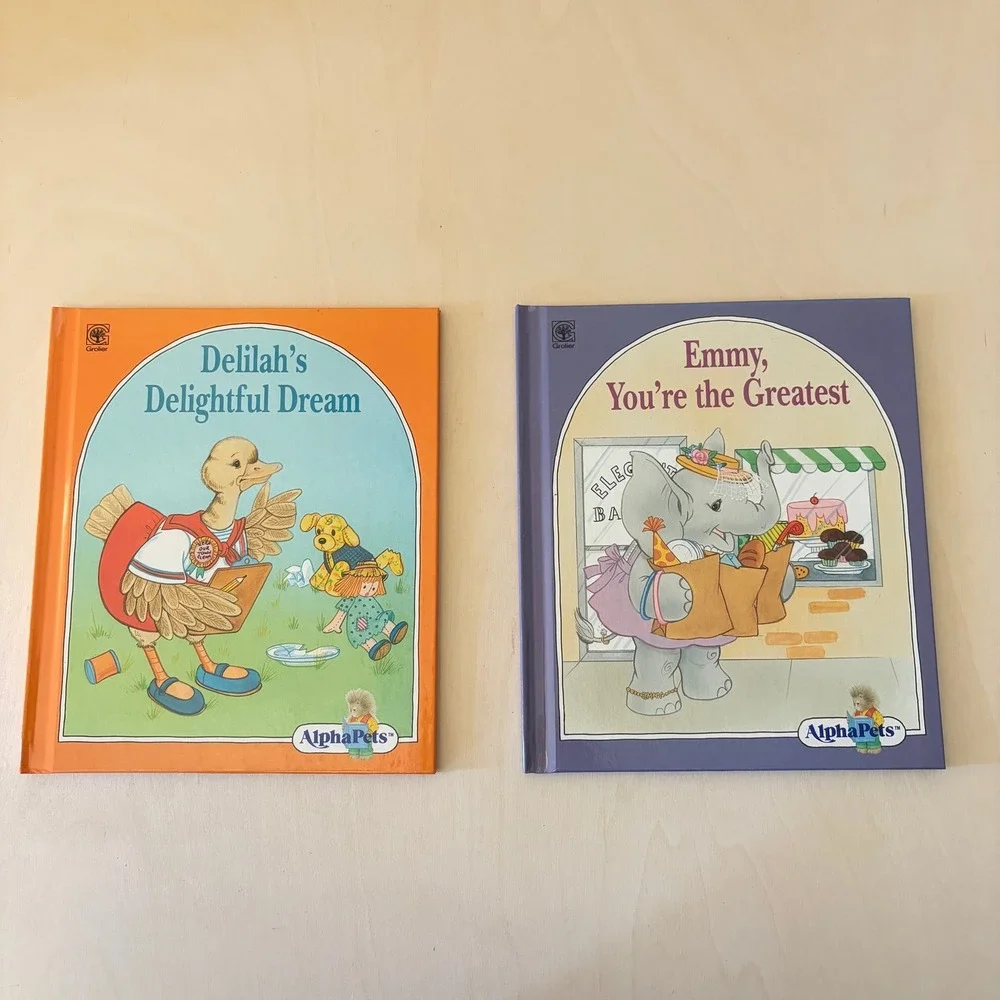 Grolier AlphaPets Lot of 14 Vintage Childrens Books Educational Nostalgia Animal